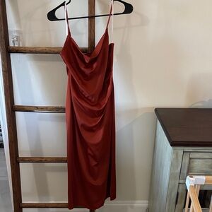 Lulu's Midi Rust Dress